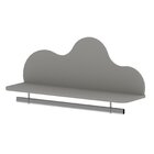 Prateleira 100% Mdf Com Cabideiro Em Alumínio Infantil Com De