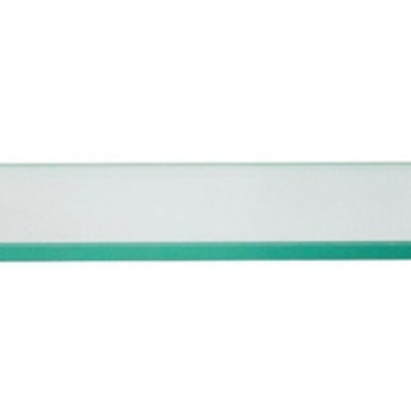 Prateleira 10x40cm De Vidro Esverdeado Com Botão Metal