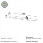Prateleira 150 Cm 100% Mdf Tb184 Off White - Dalla Costa