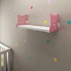 Prateleira 20x60 Com Suportes Em Aço Animais Decore - Rosa