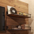 Prateleira 20x60cm Estrutura Em Aço Mdf Rústico Ds Artefatos