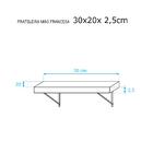 Prateleira 30 X 20cm Branco Espessura 25mm Mão Francesa