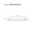 Prateleira 30 X 20cm Branco Espessura 25mm Suporte Invisível