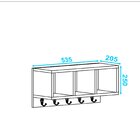Prateleira 3 Nichos 5 Ganchos H Bpl 26-06 Nature Brv Móveis