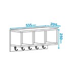 Prateleira 3 Nichos 5 Ganchos Mdp Brv Moveis Branco