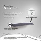 Prateleira 40 X 15cm Preto Para Projetor Suporte Invisível