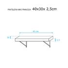 Prateleira 40 X 30cm Branco Espessura 25mm Mão Francesa