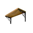 Prateleira 45cm Em Madeira Pinus Uvim Preto/mel