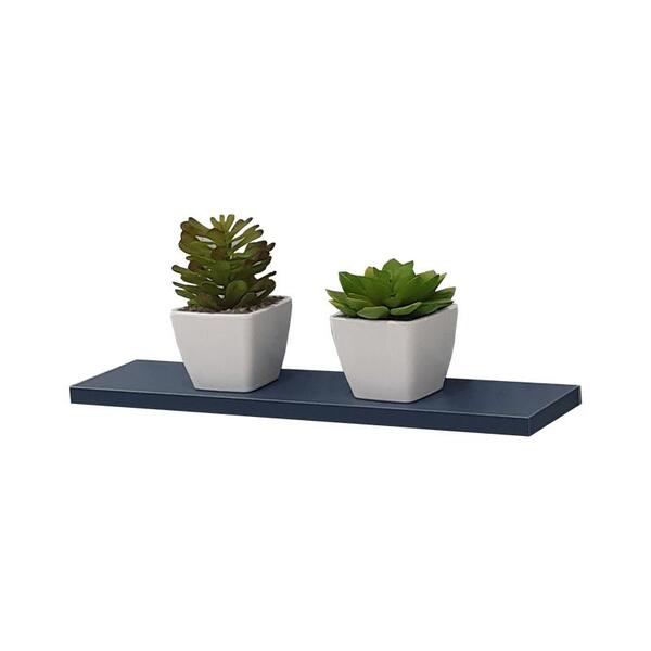 Prateleira 50 X 10cm Azul Suporte Invisível