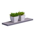 Prateleira 50 X 10cm Cinza Claro Suporte Invisível