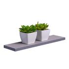Prateleira 50 X 20cm Cinza Claro Suporte Invisível