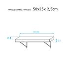 Prateleira 50 X 25cm Branco Espessura 25mm Mão Francesa