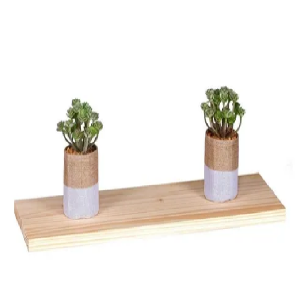 Prateleira 50x20 Suporte Invisível Madeira Maciça Prancha Nat