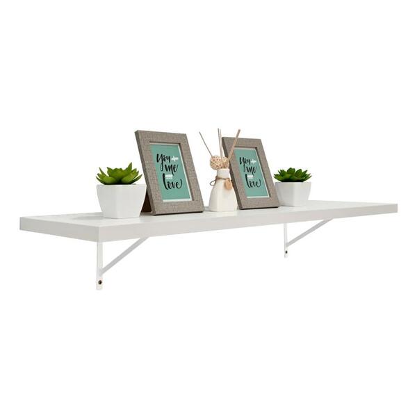 Prateleira 60 X 30cm Branco Espessura 25mm Mão Francesa