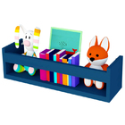 Prateleira 60cm Azul Livro Revista Infantil Parede