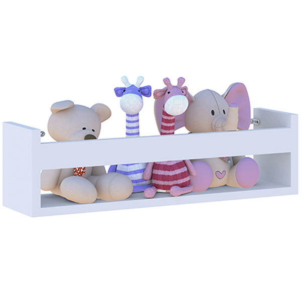 Prateleira 60cm Branco Livro Revista Infantil Parede