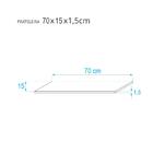 Prateleira 70 X 15cm Bege Claro Suporte Invisível