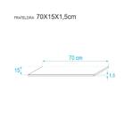 Prateleira 70 X 15cm Nogal Suporte Invisível