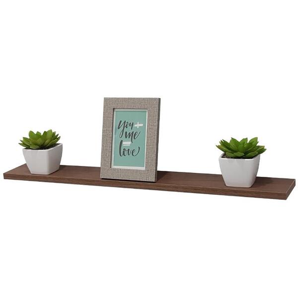Prateleira 70 X 15cm Nogal Suporte Invisível