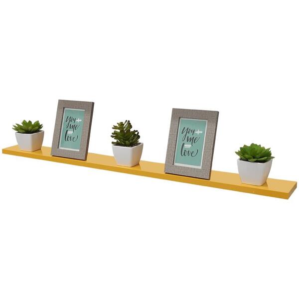 Prateleira 70 X 20cm Amarela Suporte Invisível