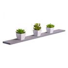 Prateleira 80 X 10cm Cinza Claro Suporte Invisível