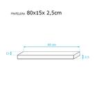 Prateleira 80 X 15cm Branco Espessura 25mm Suporte Invisível