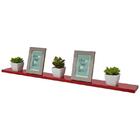 Prateleira 80 X 15cm Vermelha Suporte Invisível