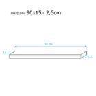 Prateleira 90 X 15cm Branco Espessura 25mm Suporte Invisível