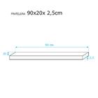 Prateleira 90 X 20cm Branco Espessura 25mm Suporte Invisível