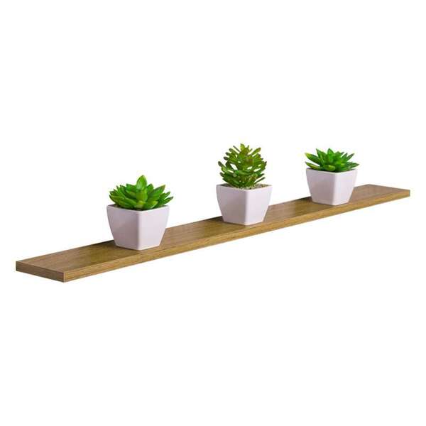 Prateleira 90 X 20cm Freijó Suporte Invisível