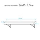 Prateleira 90 X 25cm Branco Espessura 25mm Mão Francesa