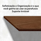 Prateleira Amadeirada De Mdf 60x15 Suporte Invisível