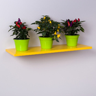 Prateleira Amarela 100 X 20cm Com Suporte Invisível