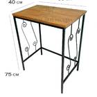 Prateleira Aparador De Pé Estante Ferro Madeira Suporte Micro