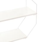 Prateleira Aramada Com Madeira Octogonal Branco