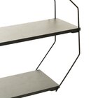 Prateleira Aramada Com Madeira Octogonal Preto