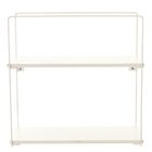 Prateleira Aramada Com Madeira Quadrada Branco