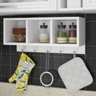 Prateleira Armário Suspenso Com Gancho Ceci B03 Branco - Lyam