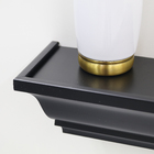 Prateleira Borda Reta com Suporte Embutido Preto 40x13cm Colonial Prat-K