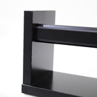 Prateleira Borda Reta Suporte Embutido Box MDF Preto 45x10x1,5cm Spaceo