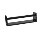 Prateleira Borda Reta Suporte Embutido Box MDF Preto 45x10x1,5cm Spaceo