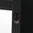 Prateleira Borda Reta Suporte Embutido Box MDF Preto 45x10x1,5cm Spaceo