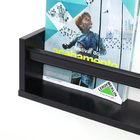 Prateleira Borda Reta Suporte Embutido Box MDF Preto 45x10x1,5cm Spaceo