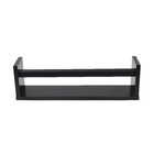Prateleira Borda Reta Suporte Embutido Box MDF Preto 45x10x1,5cm Spaceo