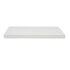 Prateleira Borda Reta Suporte Embutido Madeira Branco 60x25x4cm Branco Spaceo
