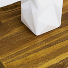 Prateleira Borda Reta Suporte Embutido Madeira Padrão Jatobá 80x20x3cm Spaceo