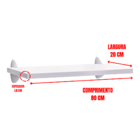 Prateleira Branca 18 Mm 20 X 80 Cm Com Suporte Bico Tucano -