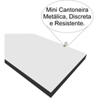 Prateleira Branca Com Borda Preta Mdf 18mm 45x15 Organizador