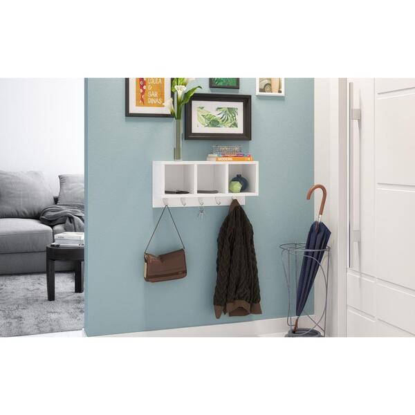 Prateleira Cabideiro Com 3 Nichos 53,5cm Multimóveis Cr45073