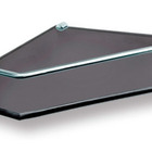 Prateleira Canto Chanfrada C/ Grade 25x25 Cm - 8mm - Fume